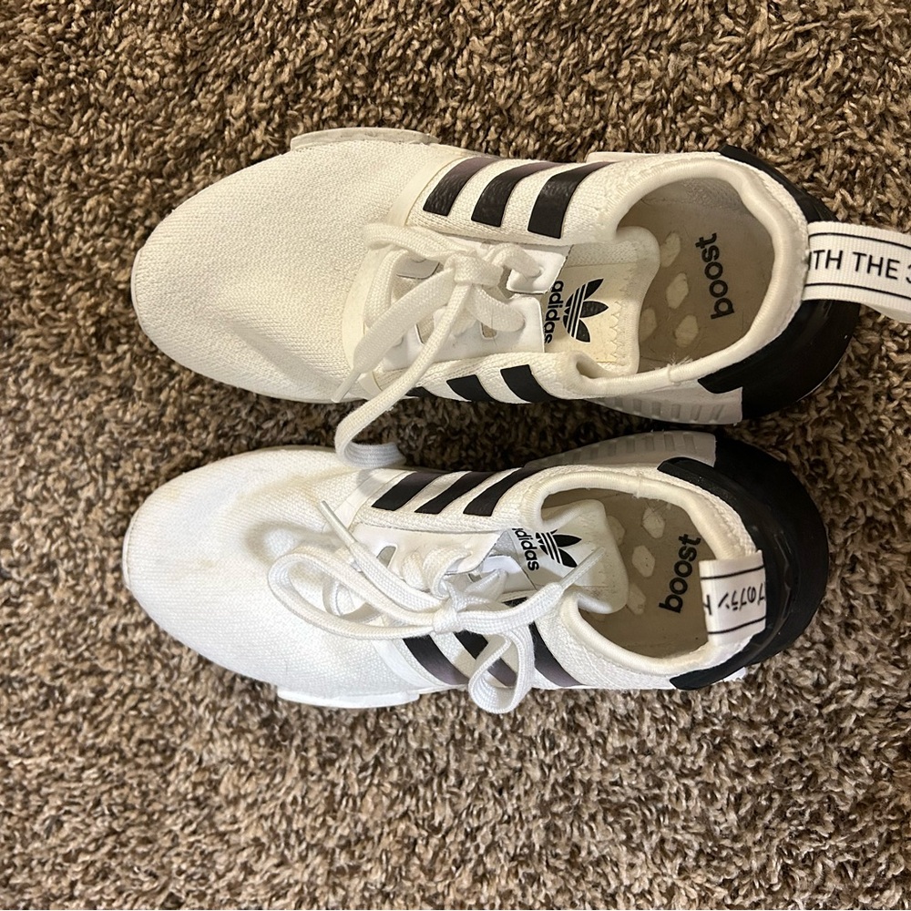 Adidas White and Black Low-Top Sneakers
